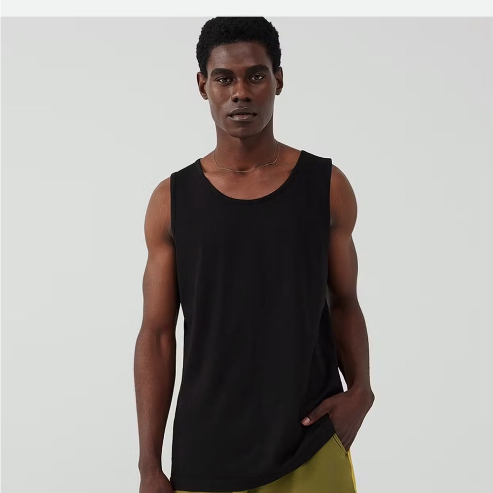 Outdoor Voices Everyday Men's Black Organic Cotton Tank NWT